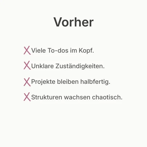 Business & Projekt Support vorher