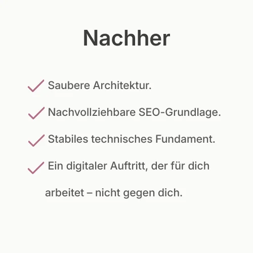 Website SEO nachher