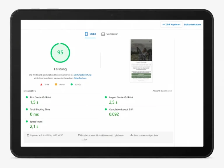 Page Speed Bericht Lissi-fit.de