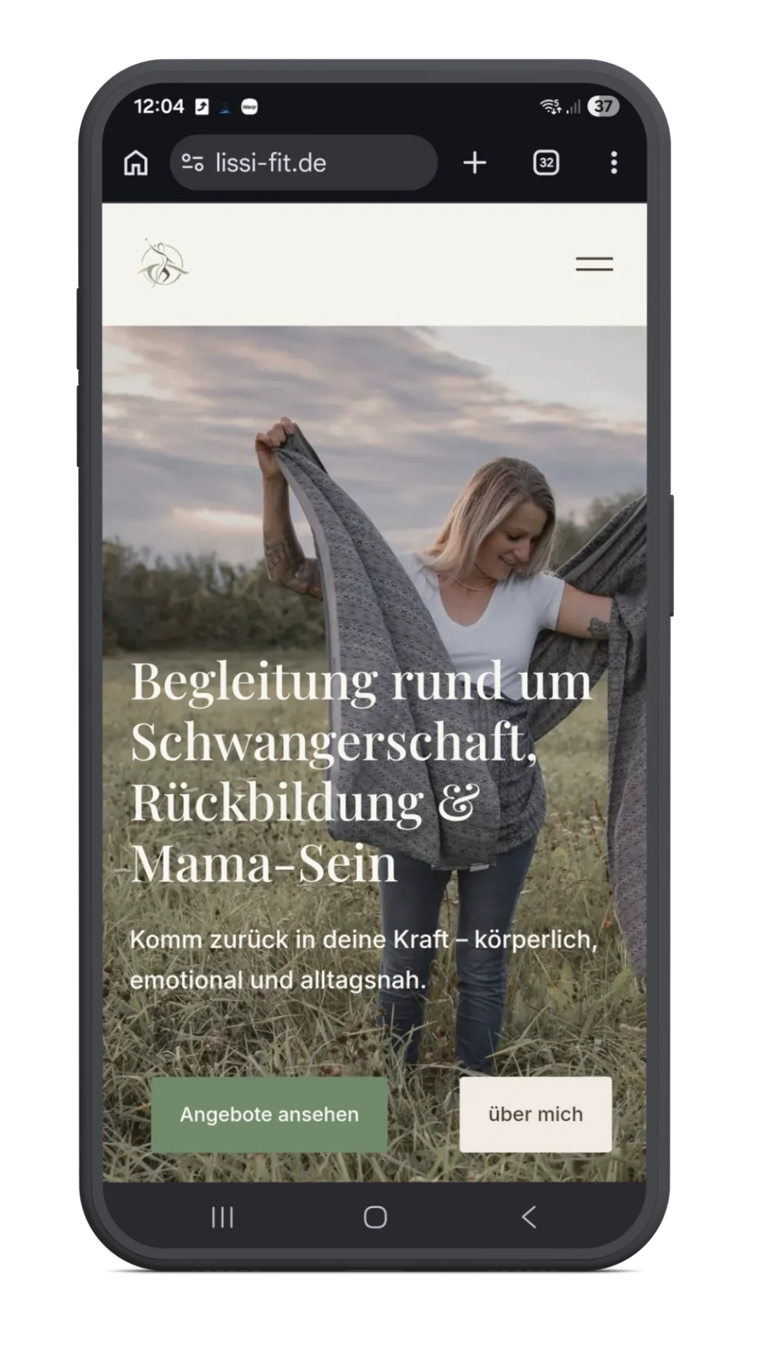 Lissi-fit.de Projekt Referenz Mockup