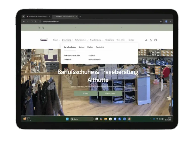 emmyroo neue mega menüstruktur